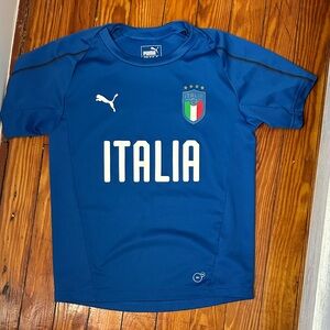 Puma Kids Blue Italy Football Jersey